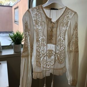 Boho white blouse